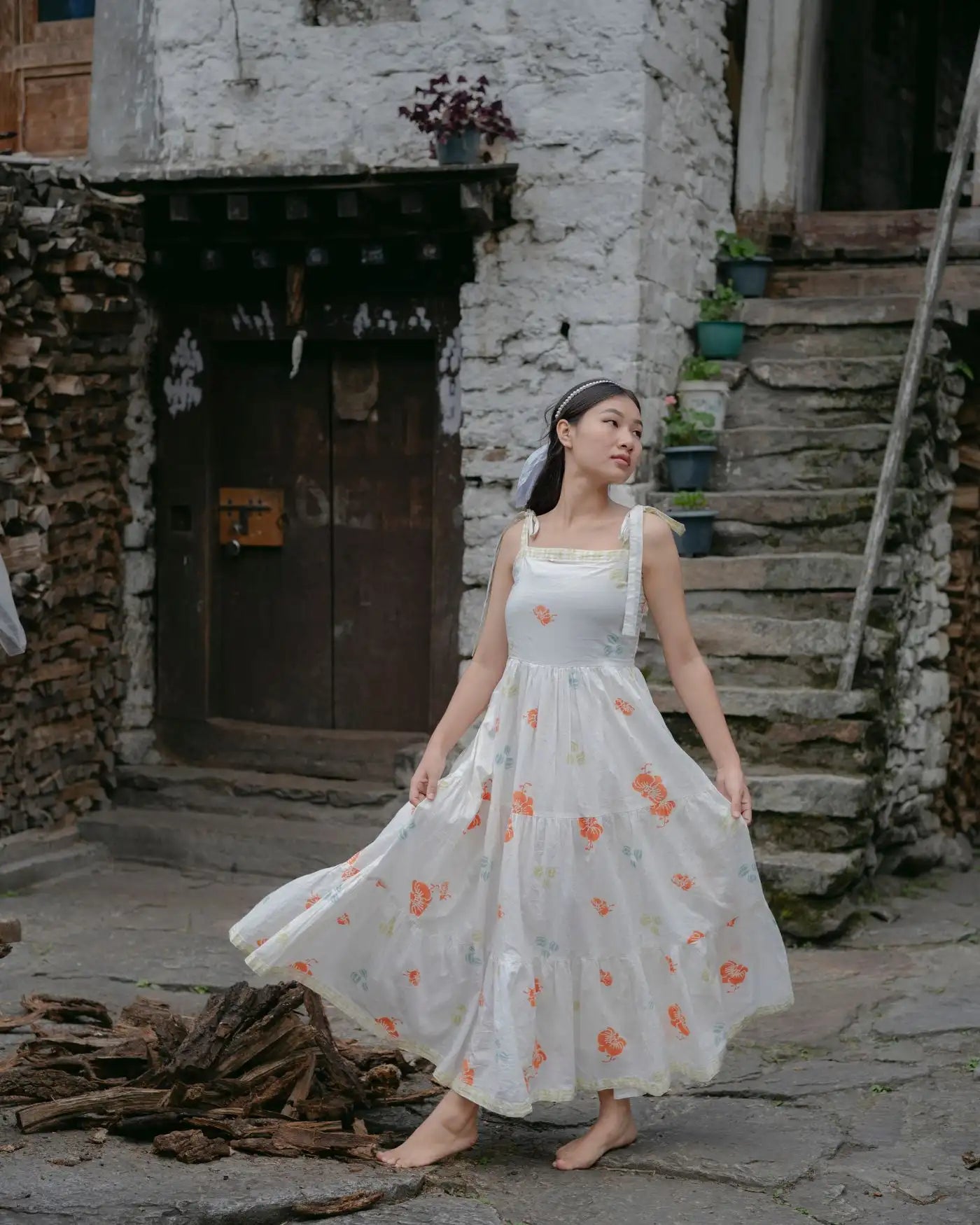 Orchid Whisper Tiered Dress