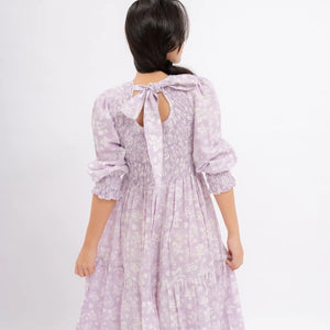 Shadowbloom Midi Length Dress (Lilac)