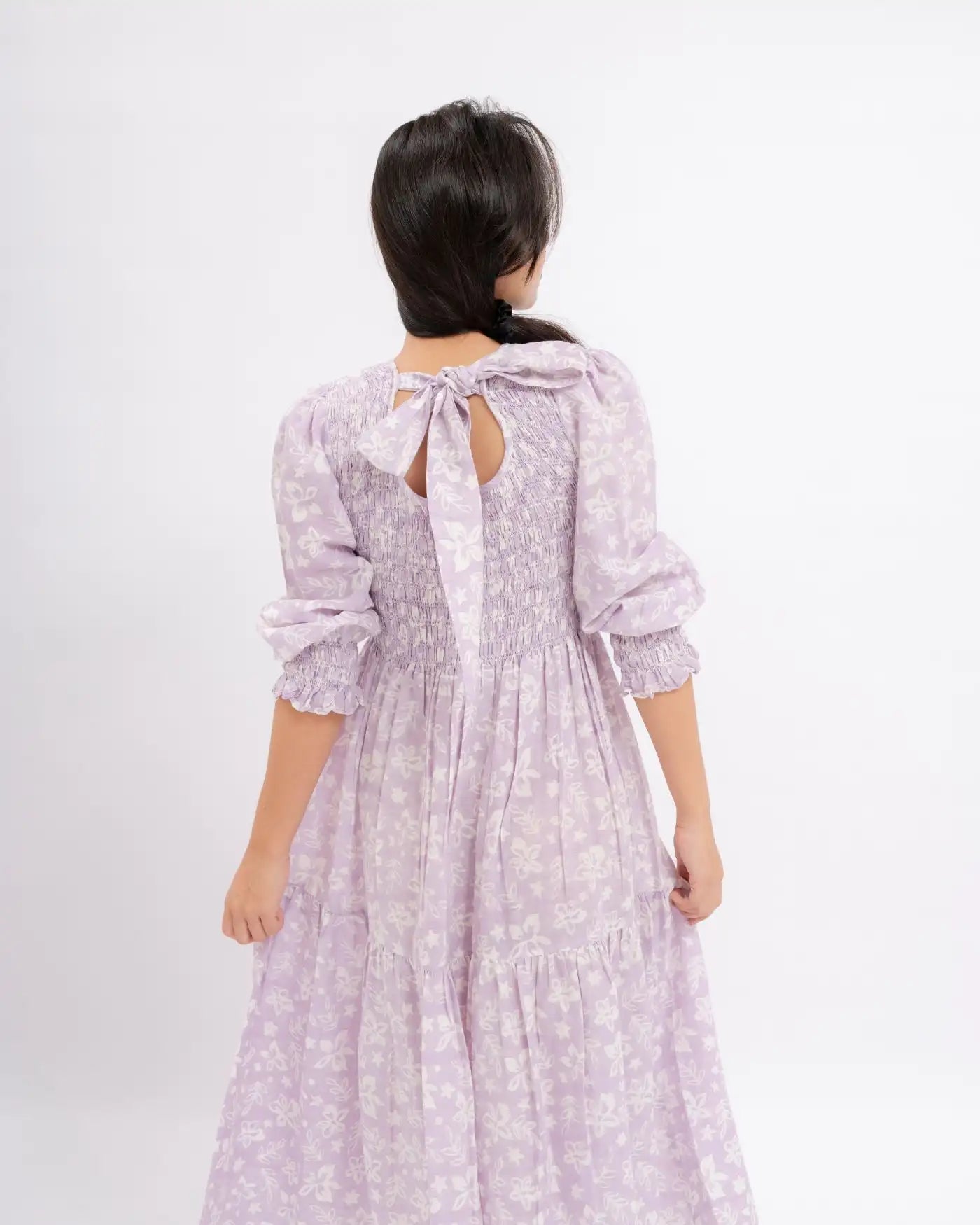 Shadowbloom Midi Length Dress (Lilac)