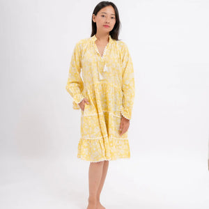 Shadowbloom Mini Dress (yellow)
