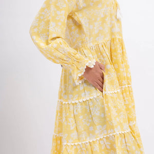 Shadowbloom Mini Dress (yellow)