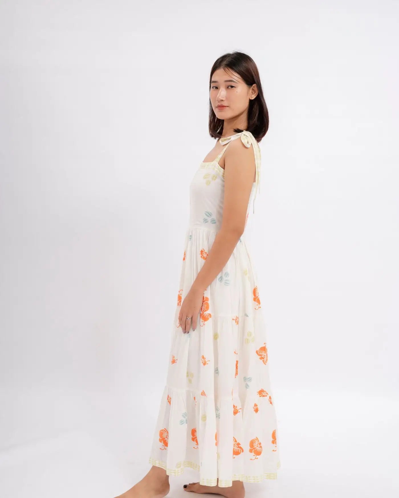 Orchid Whisper Tiered Dress