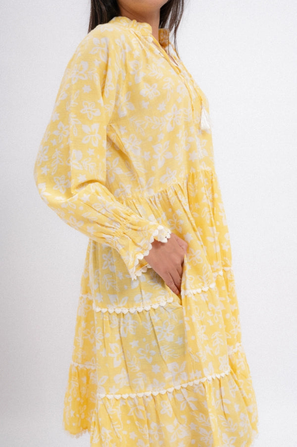 Shadowbloom Mini Dress (yellow)