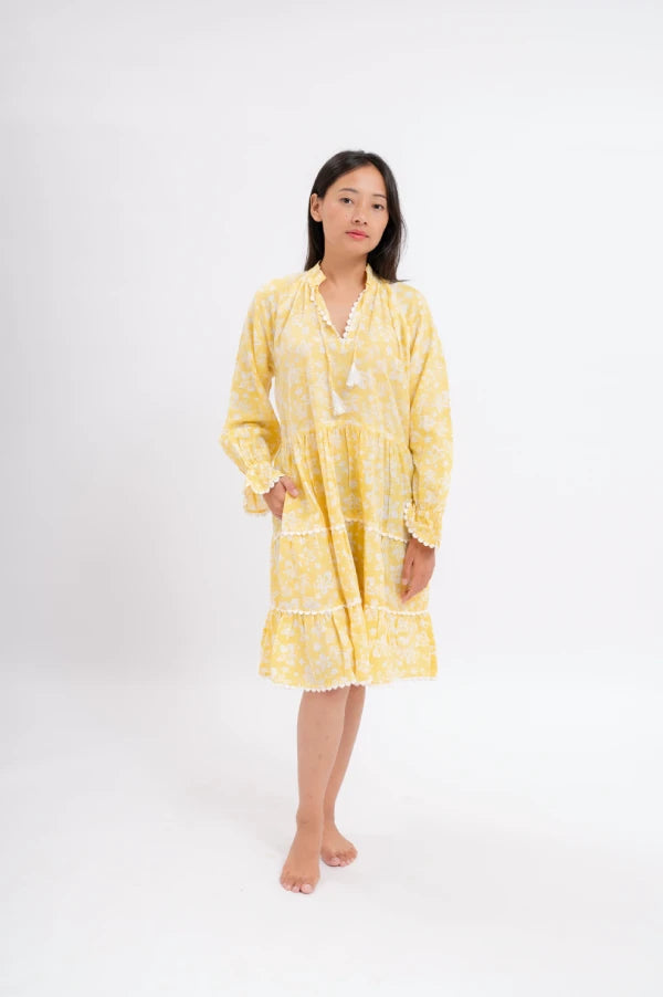 Shadowbloom Mini Dress (yellow)