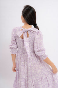 Shadowbloom Midi Length Dress (Lilac)