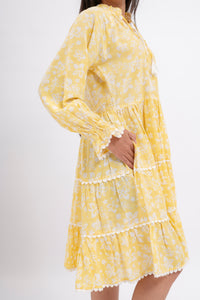 Shadowbloom Mini Dress (yellow)